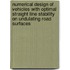 Numerical design of vehicles with optimal straight line stability on undulating road surfaces