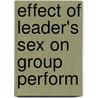 Effect of leader's sex on group perform by Anita Verkerk