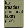 Tax treaties and local taxes proc. door Onbekend