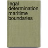 Legal determination maritime boundaries by Tanja