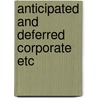 Anticipated and deferred corporate etc by Hoepen