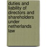 Duties and liability of directors and shareholders under Netherlands law by H.A. Savornin Lohman