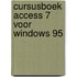 Cursusboek Access 7 voor Windows 95