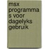 Msx programma s voor dagelyks gebruik