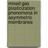 Mixed gas plasticization phenomena in asymmetric membranes