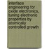 Interface engineering for oxide electronics, tuning electronic properties by atomically controlled growth