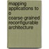 Mapping applications to o coarse-grained reconfigurable architecture