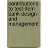Contributions to test-item bank design and management door A. Ariel