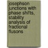 Josephson junctions with phase shifts, stability analysis of fractional flusons