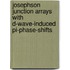 Josephson junction arrays with d-wave-induced pi-phase-shifts