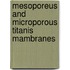 Mesoporeus and microporous titanis mambranes