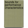 Bounds for performance characteristics door Onbekend