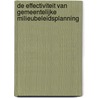 De effectiviteit van gemeentelijke milieubeleidsplanning door F.H.J.M. Coenen