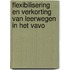 Flexibilisering en verkorting van leerwegen in het vavo
