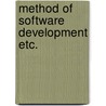 Method of software development etc. by Joosten