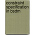 Constraint specification in bsdm