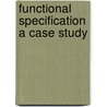 Functional specification a case study door Joosten