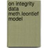 On integrity data meth.leontief model