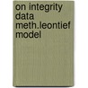 On integrity data meth.leontief model door Harthoorn