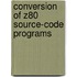 Conversion of z80 source-code programs