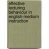 Effective lecturing behaviour in English-medium instruction by R.G. Klaassen