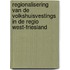 Regionalisering van de volkshuisvestings in de regio West-Friesland