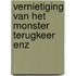 Vernietiging van het monster terugkeer enz