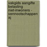 Vakgids aangifte belasting niet-inwoners - vennootschappen aj door Onbekend