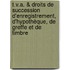 T.V.A. & droits de succession d'enregistrement, d'hypothèque, de greffe et de timbre