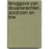 Teruggave van douanerechten, accijnzen en BTW