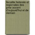 Fiscalite federale et regionales des PME accent d'aujourd'hui et de demain