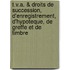 T.V.A. & droits de succession, d'enregistrement, d'hypoteque, de greffe et de timbre