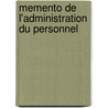 Memento de l'administration du personnel by Unknown