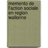 Memento de l'action sociale en region wallonne