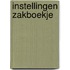 Instellingen zakboekje