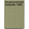 Bouwnyverheid statistiek 1986 door Onbekend