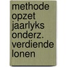 Methode opzet jaarlyks onderz. verdiende lonen door Onbekend