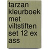 Tarzan kleurboek met viltstiften set 12 ex ass door Onbekend