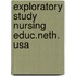 Exploratory study nursing educ.neth. usa