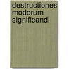 Destructiones modorum significandi by Unknown