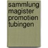 Sammlung magister promotien tubingen