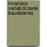 Invarianz variab.lit.texte baudelaires