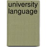 University Language door Biber, Douglas