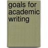 Goals for Academic Writing by Unknown