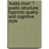 'Kubla Khan'  Poetic Structure, Hypnotic Quality And Cognitive Style