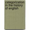 Categorization in the History of English door Onbekend