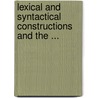 Lexical and Syntactical Constructions and the ... door Lee, Kee-Dong
