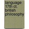 Language 17th ct. british philosophy door Formigari