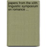 Papers from the Xiith Linguistic Symposium on Romance ... by Baldi, Philip