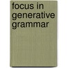 Focus in generative grammar door Rochemont